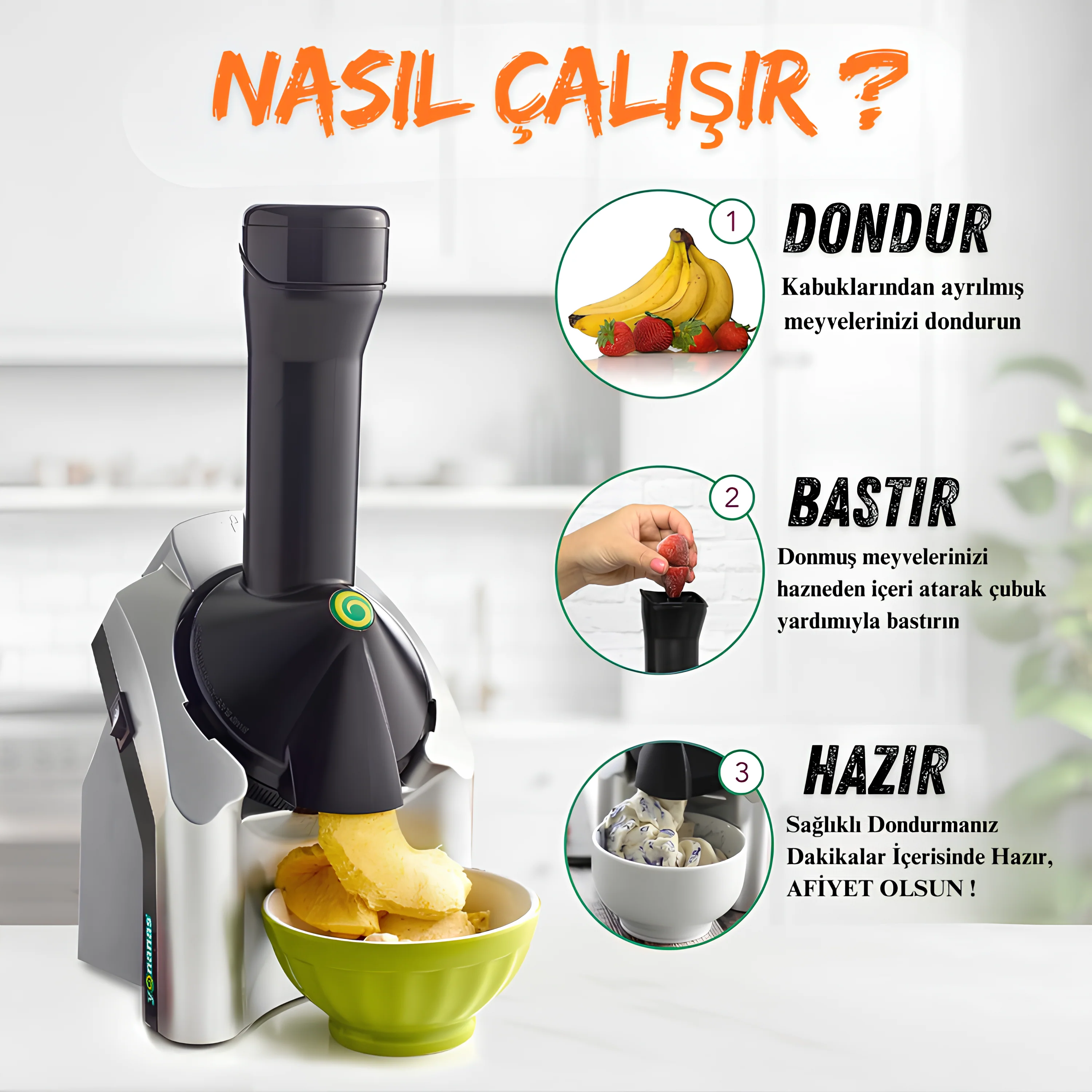 𝗬𝗼𝗻𝗮𝗻𝗮𝘀 Dondurma Makinesi.