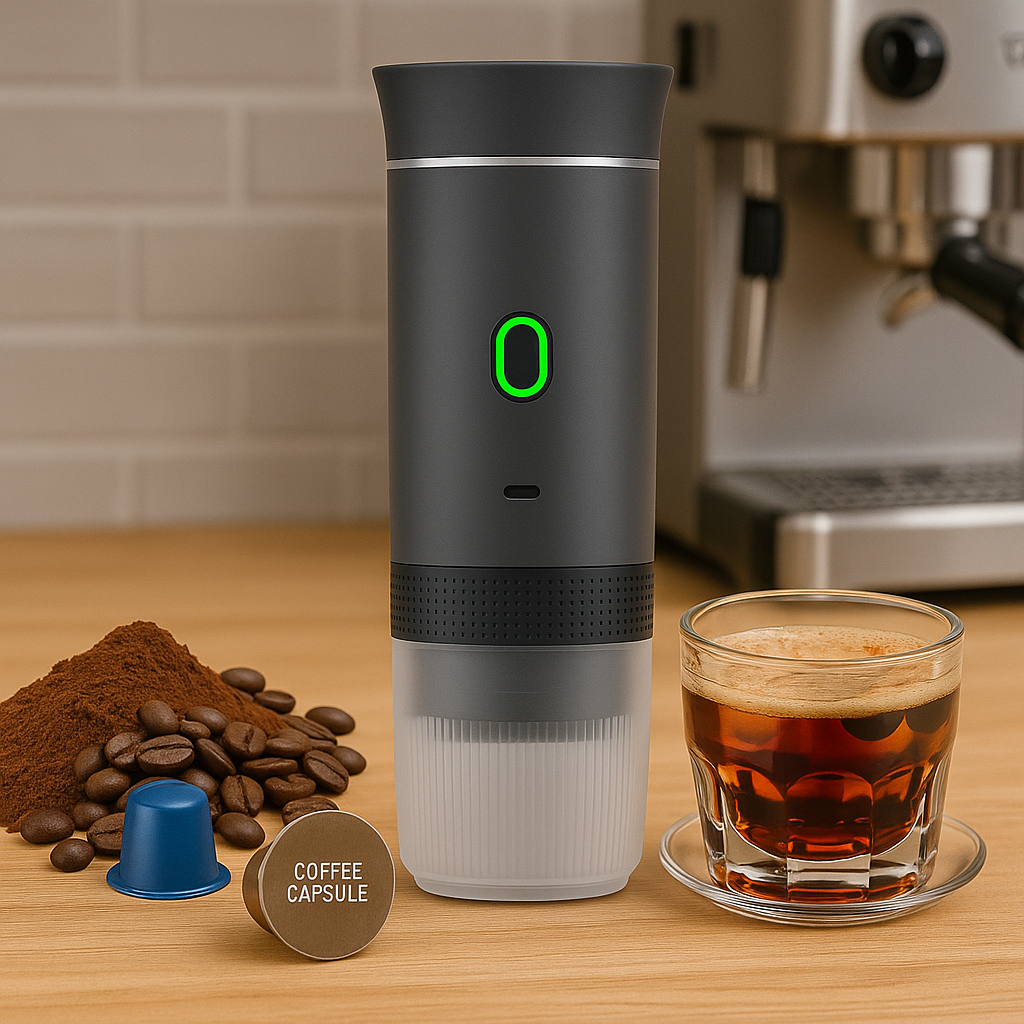 Taşınabilir Kablosuz Espresso ve Filtre Kahve Makinesi