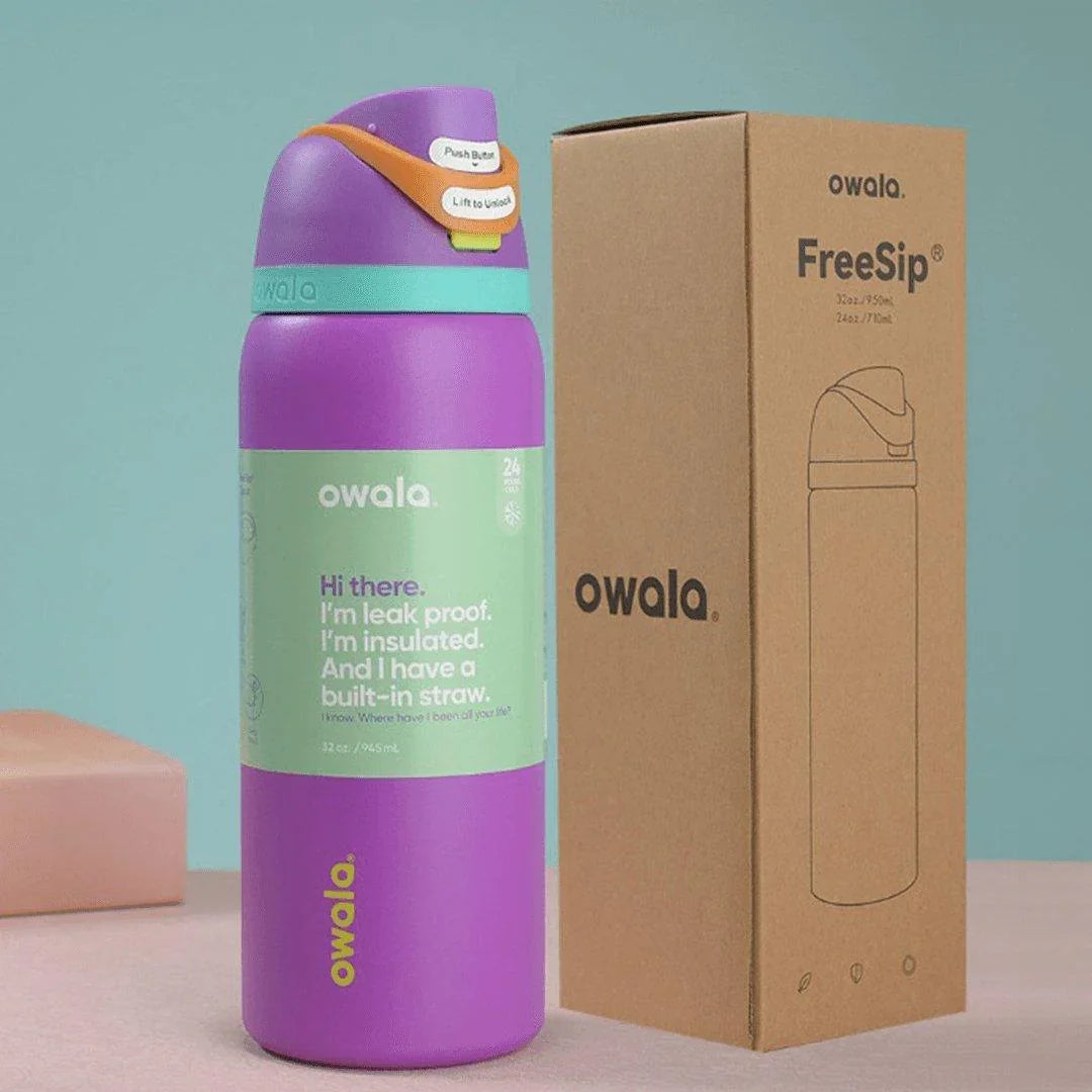 Owala FreeSip Pipetli ve Kilitli Çelik Termos - 710ml (24oz)