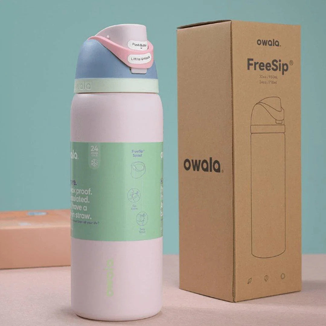 Owala FreeSip Pipetli ve Kilitli Çelik Termos - 710ml (24oz)