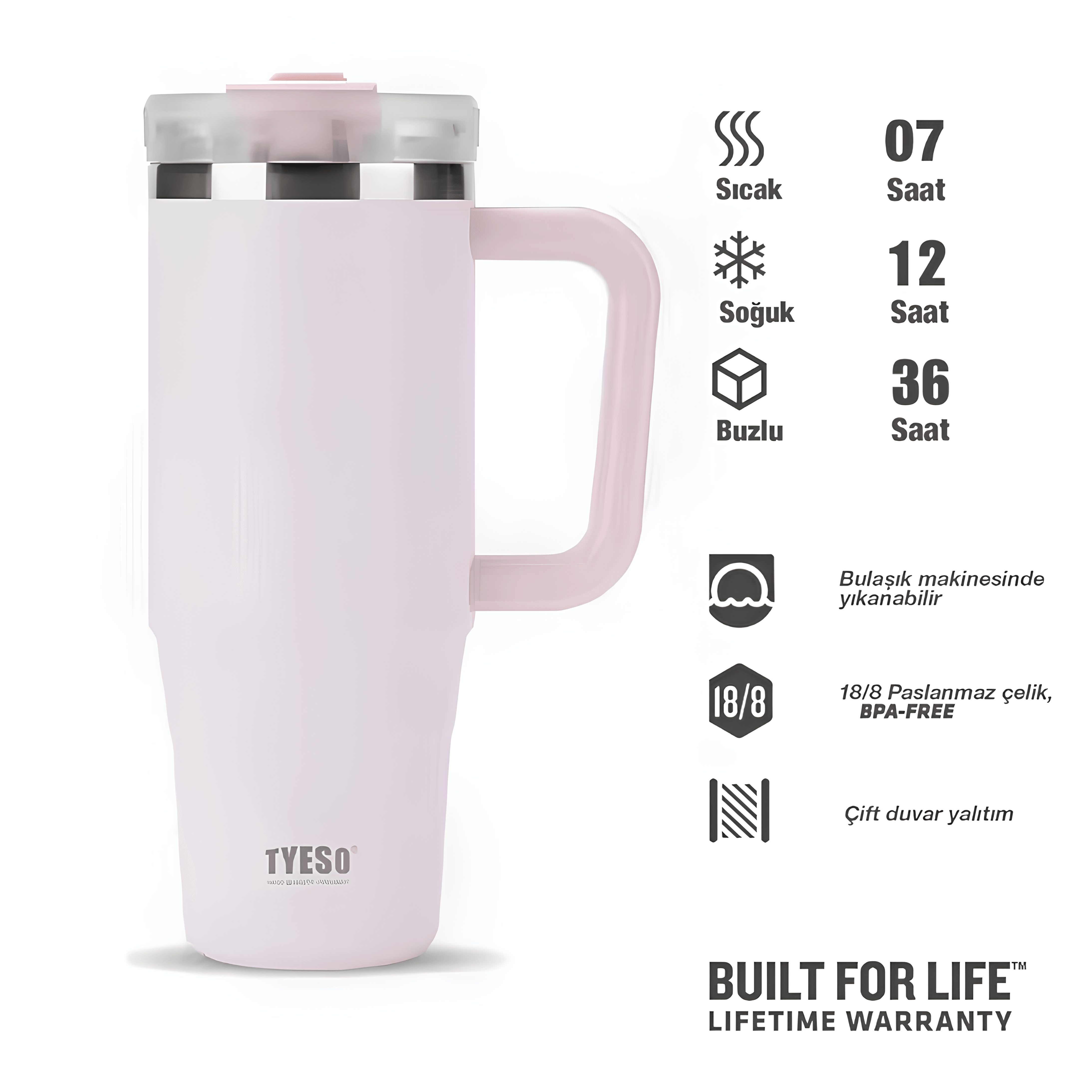 Tyeso Tumbler Sıcak ve Soğuk İçecek 1,18 Lt.