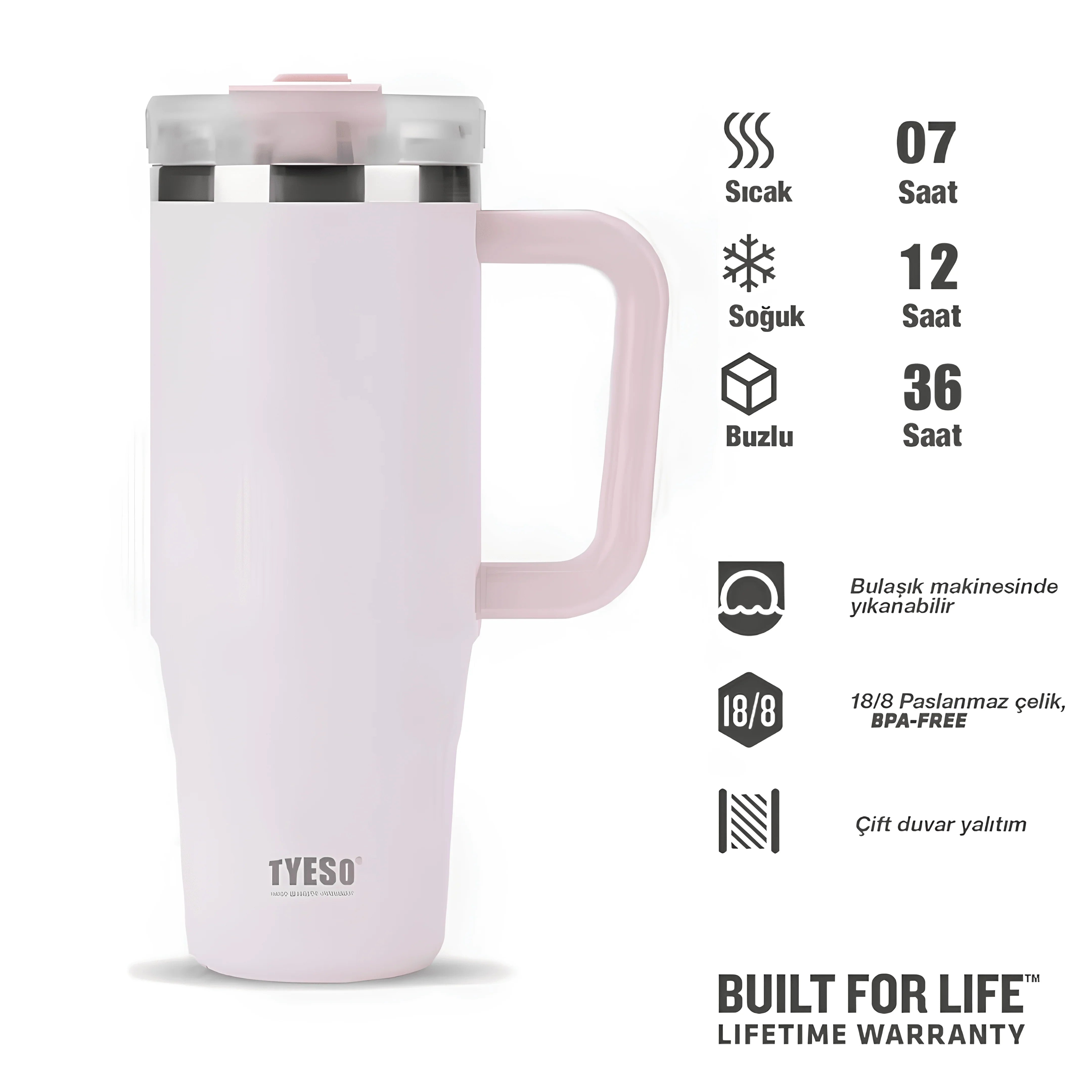Tyeso Tumbler Sıcak ve Soğuk İçecek 1,18 Lt.