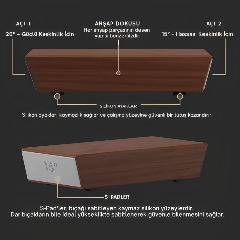 Elmas Diskli Bıçak Bileme Seti | Çok Açılı Keskinleştirici